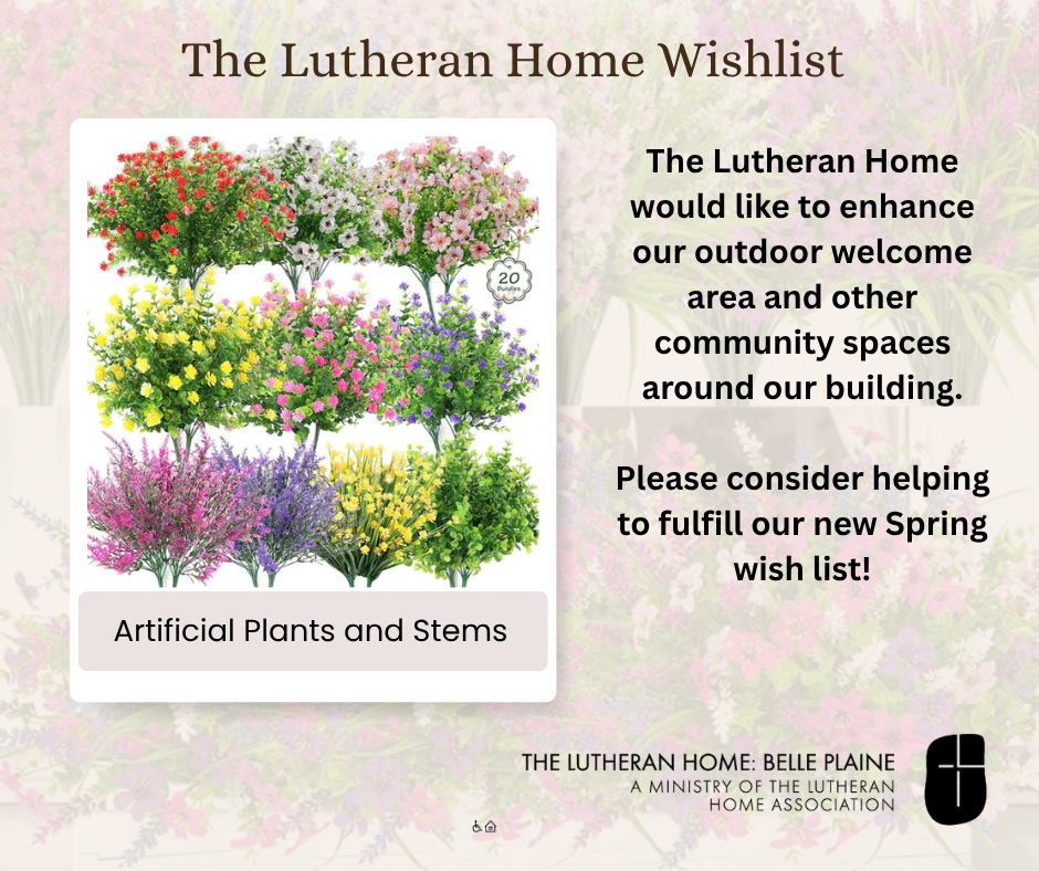 The Lutheran Home: Belle Plaine Wish List
